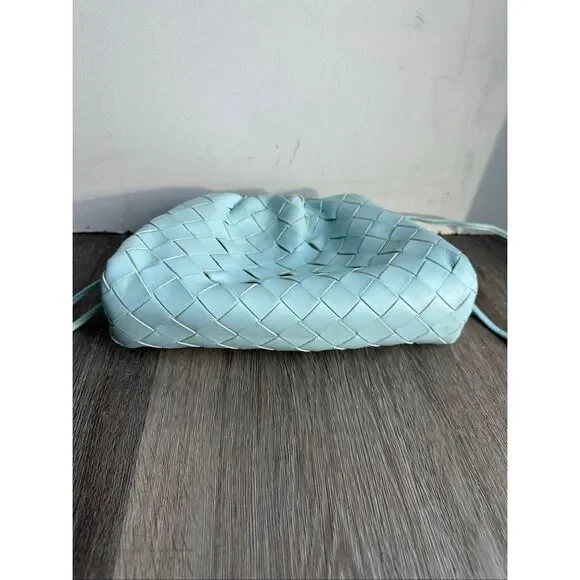 BOTTEGA VENETA Mini Pouch Intrecciato Crossbody Bag In Pale Blue $2500 - Picture 16 of 16